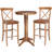 Frausto 2 - Person Solid Wood Bar Height Pedestal Dining Set-1347191395-1423868476