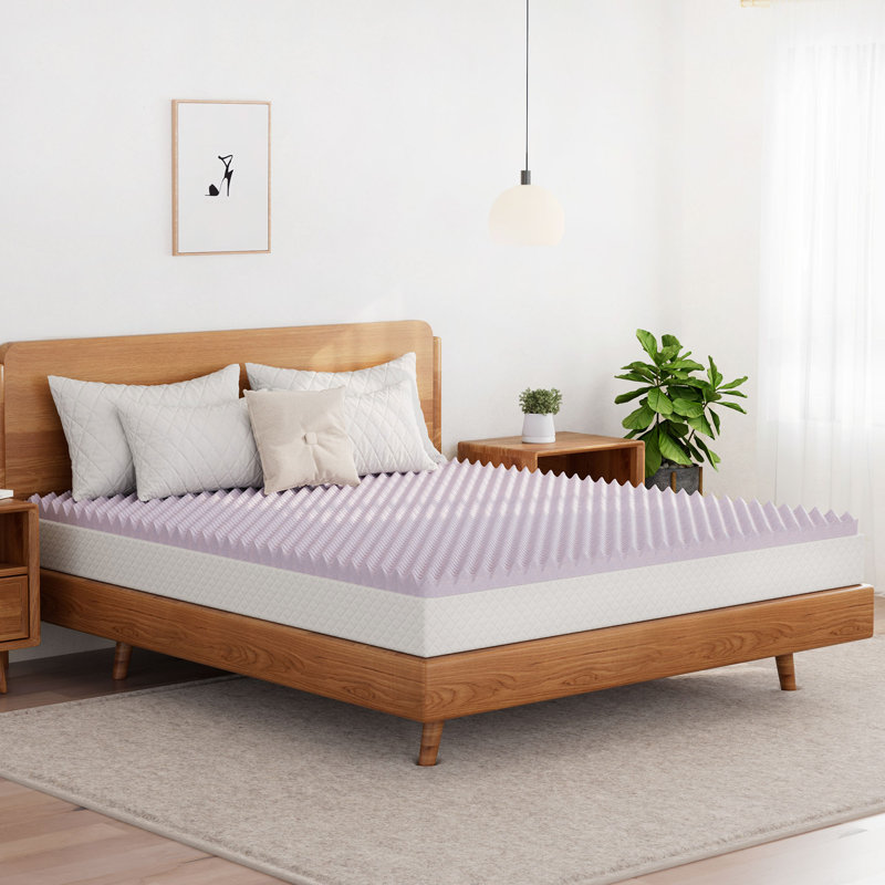 Egg Crate Lavender Memory Foam Topper, Twin XL, 2"