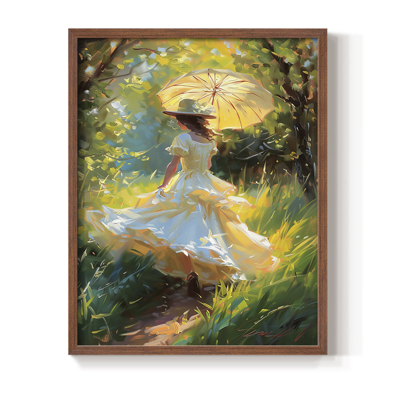 WOMEN Series DCCCLxxxx, reproduction encadrée - bois massif, H 11 po x l 9 po, Noyer