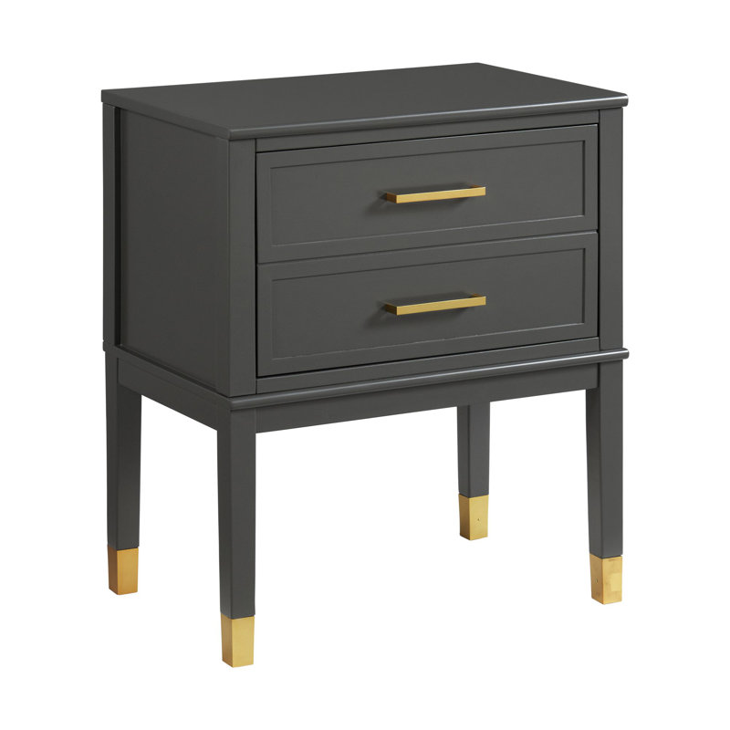 Table de chevet 1 tiroir Averie, Anthracite foncé
