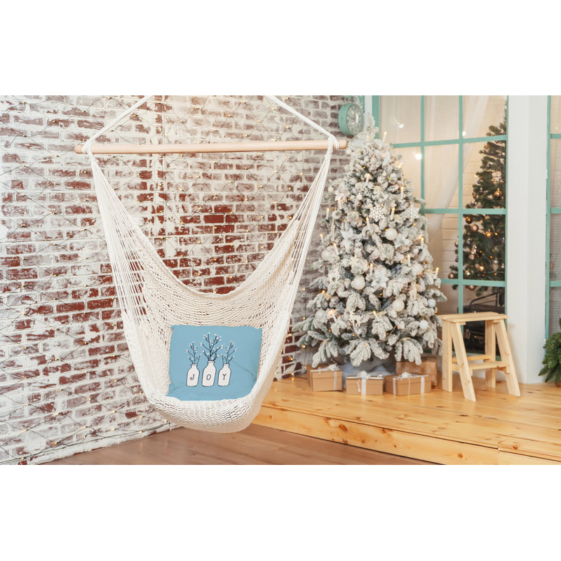 Coussin intérieur / extérieur Holiday Wishes, Glace, 16 po x 16 po