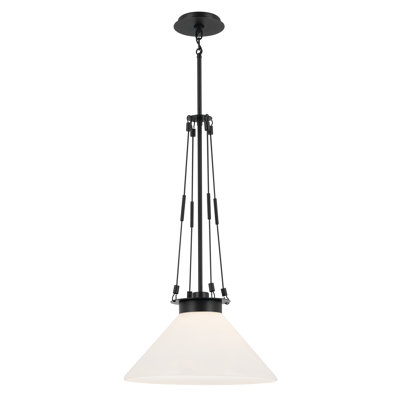 Luminaire suspendu conique à 1 lumière