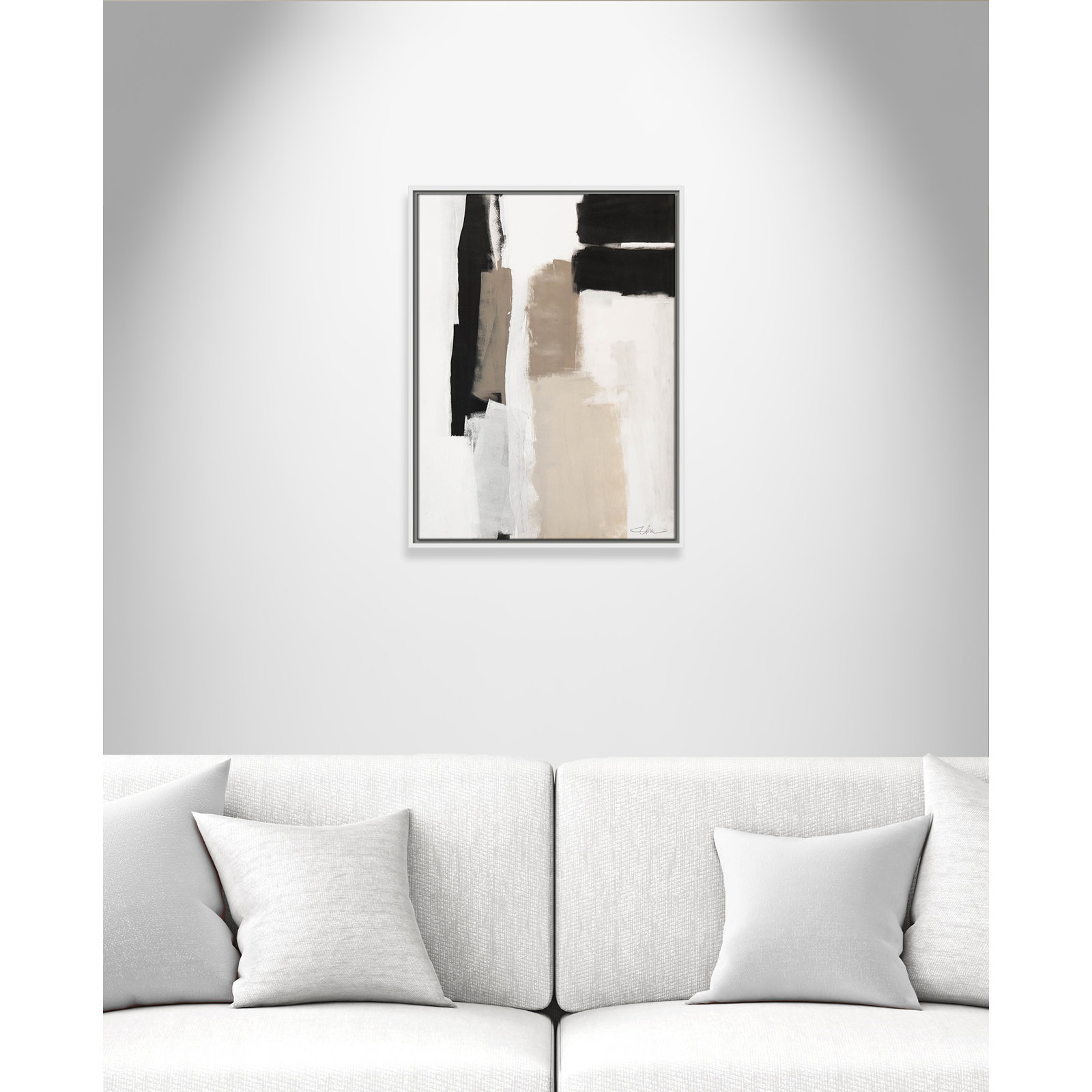 Giverny Earth Scapes II by  Print, No Mat, White Floater Framed, 25.5" H x 19.5" W x 2" D