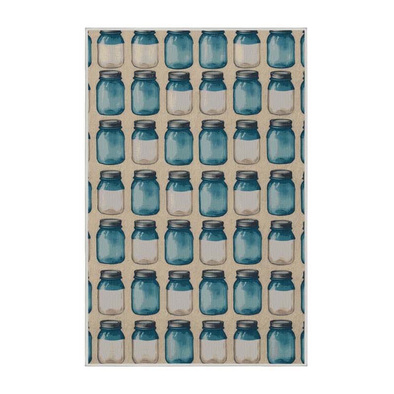  Tapis lavable Mason Jars Farm, Tapis de couloir 2 pi x 5 pi