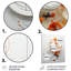 Orange et blanc en spirale symétrie I - art mural géométrique en métal-1567414614