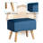 Ferndale Velvet Slipper Chair with Ottoman-1136126447