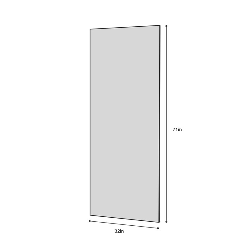 70" x 31" Full Length mirror black Aluminum Alloy Frame, leaning or Wall Mounted, High Definition, Shatter-Proof, Ideal for Bedroom, Living Room, Corridor - Modern Home Decor