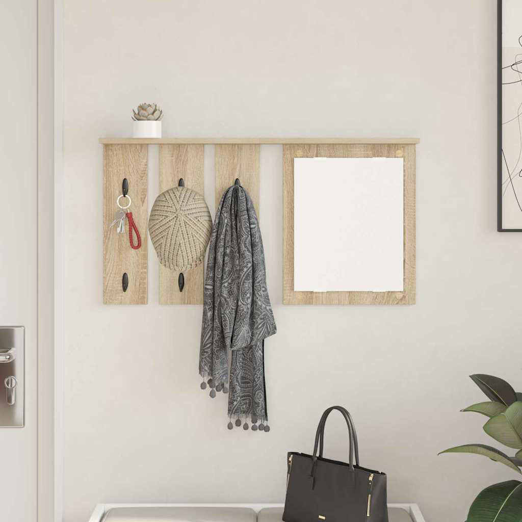 Wall-Mounted Coat Rack 85 X 10 X 45 Cm Engineered Wood