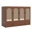 Grand lit escamotable en bois de pin grand format - conception d'armoire, centrale électrique et panneau de décoration en rotin-1009358644