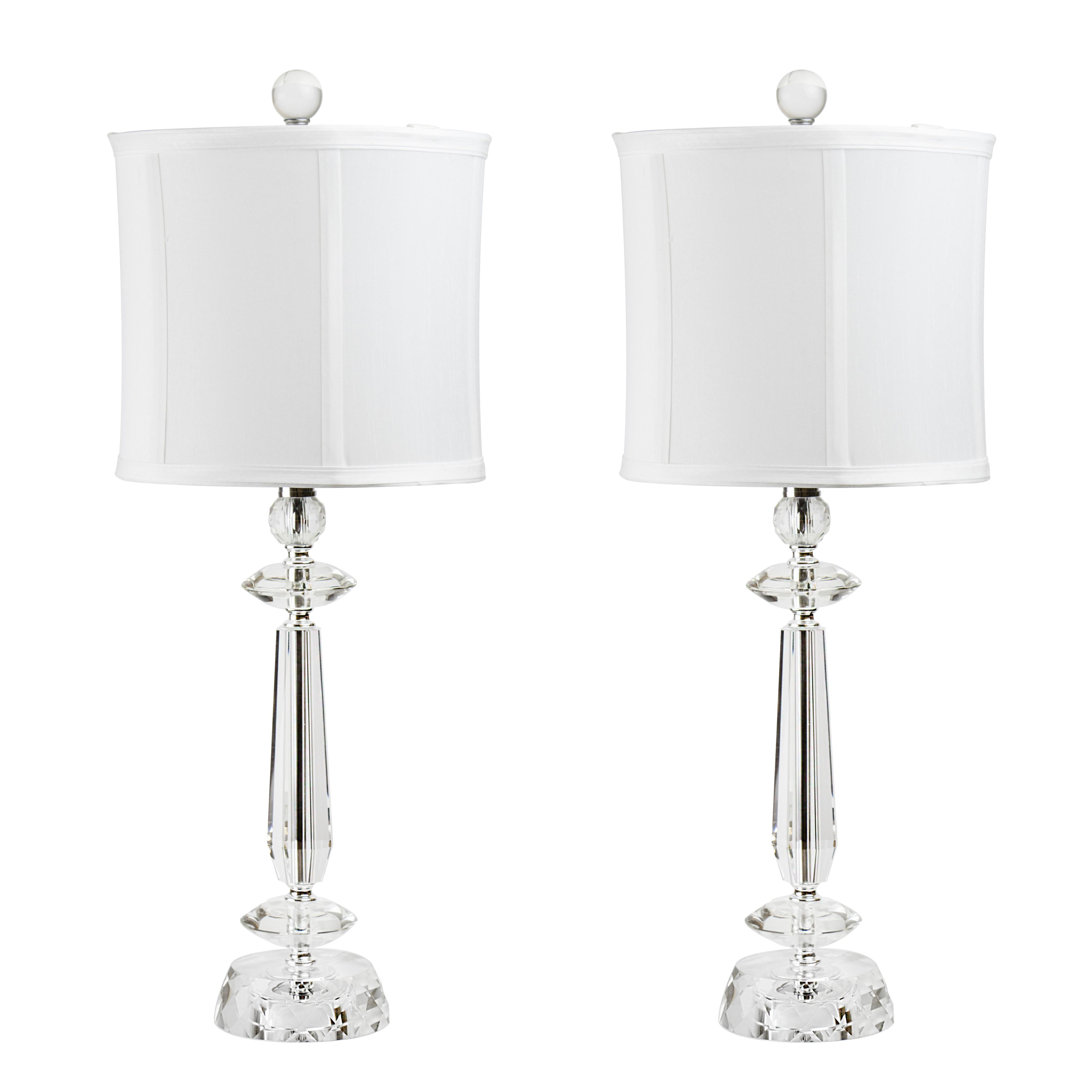 Rodrigez 25.5" Clear Table Lamp Set (Set of 2) House of Hampton® Shade 
