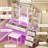 43" Makeup Vanity Desk with Stool and Power Outlet, Glass Top & RGB Light