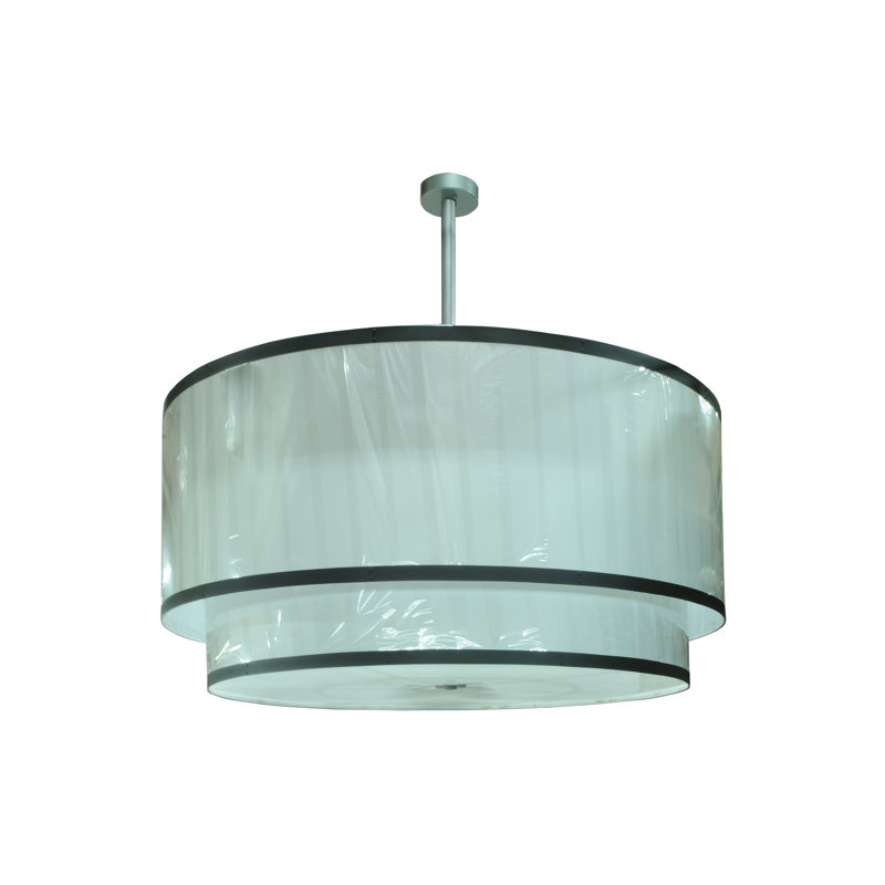 Luminaire suspendu 72 po Cilindro, Noir texturé, H 84 po x l 72 po x P 72 po
