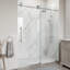 Porte de douche coulissante sans cadre avec verre transparent 3/8 po l 56-60 po x H 76 po Elan Hart-98606617