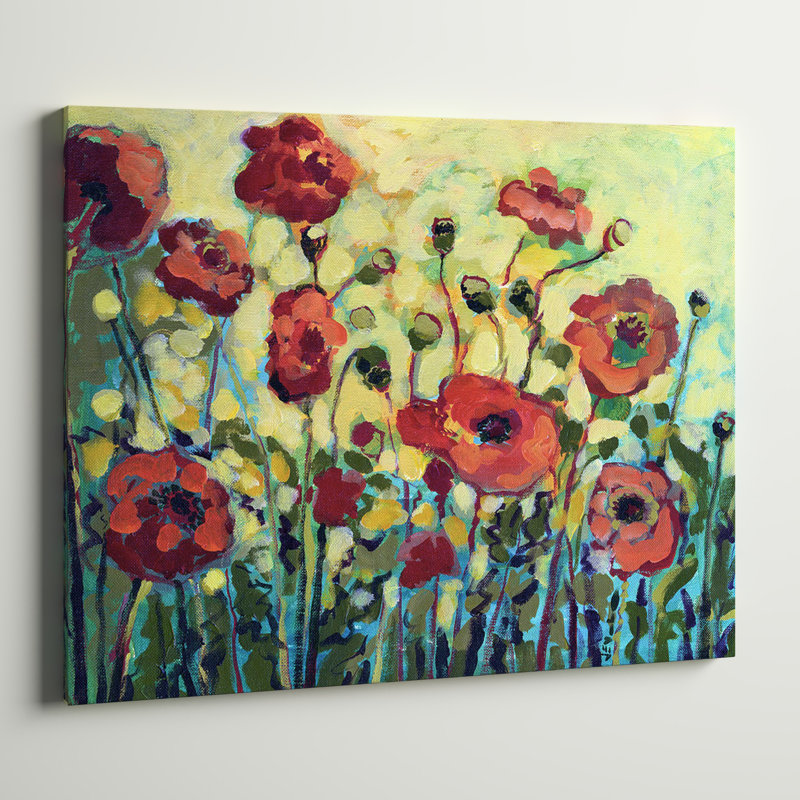 «Anitas Poppies» par Jennifer Lommers - impression, H 16 po x l 20 po x P 1,5 po, Toile