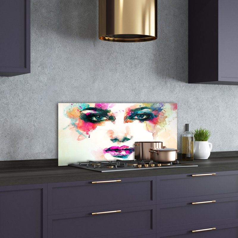 Alexxis 50cm W x 100cm L Glass Peel and Stick Panel
