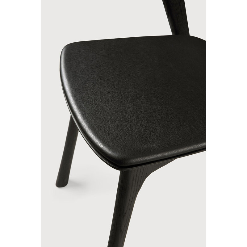Bok Leather Dining Chair, Black, Black Leather
