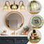 Applique murale en verre cristal 3 lumières Mid-Century, luminaire de salle de bain mat rétro-128971907
