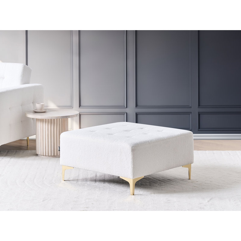 Ottoman ABERDEEN Boucle, White