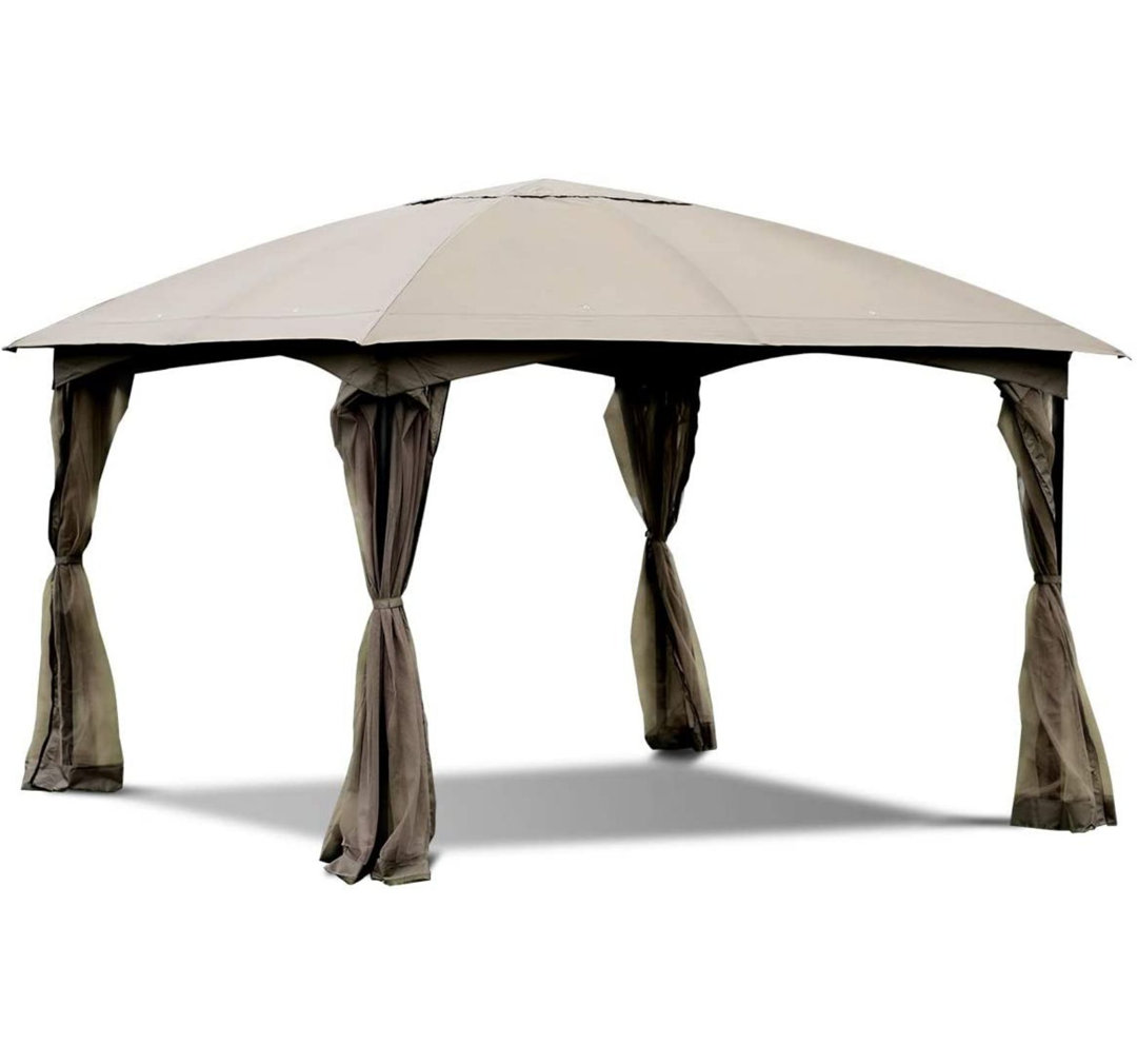 Fully Enclosed 11.5 Ft. W x 11.5 Ft. D Steel Patio Gazebo Calorful