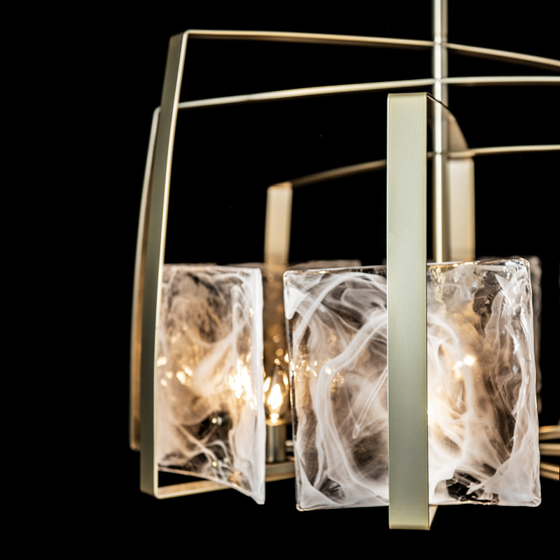 Arc 8 - Light Chandelier, Modern Brass