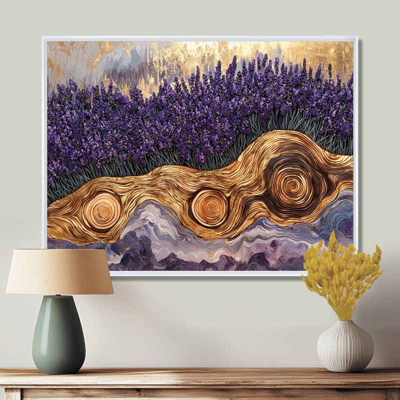 Jahmeer - Floral Large Wall Art, H 24 po x l 32 po, Impression encadrée flottante sans passe-partout, Blanc