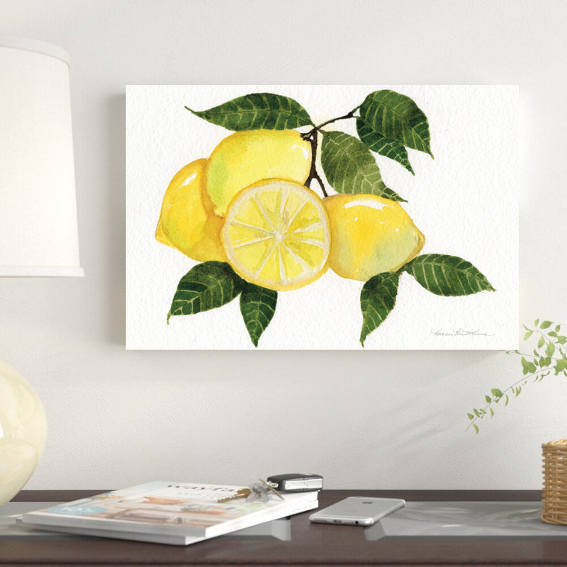 «Citrus Garden VI» par Kathleen Parr McKenna, reproduction d'art sur toile tendue, H 12 po x l 18 po