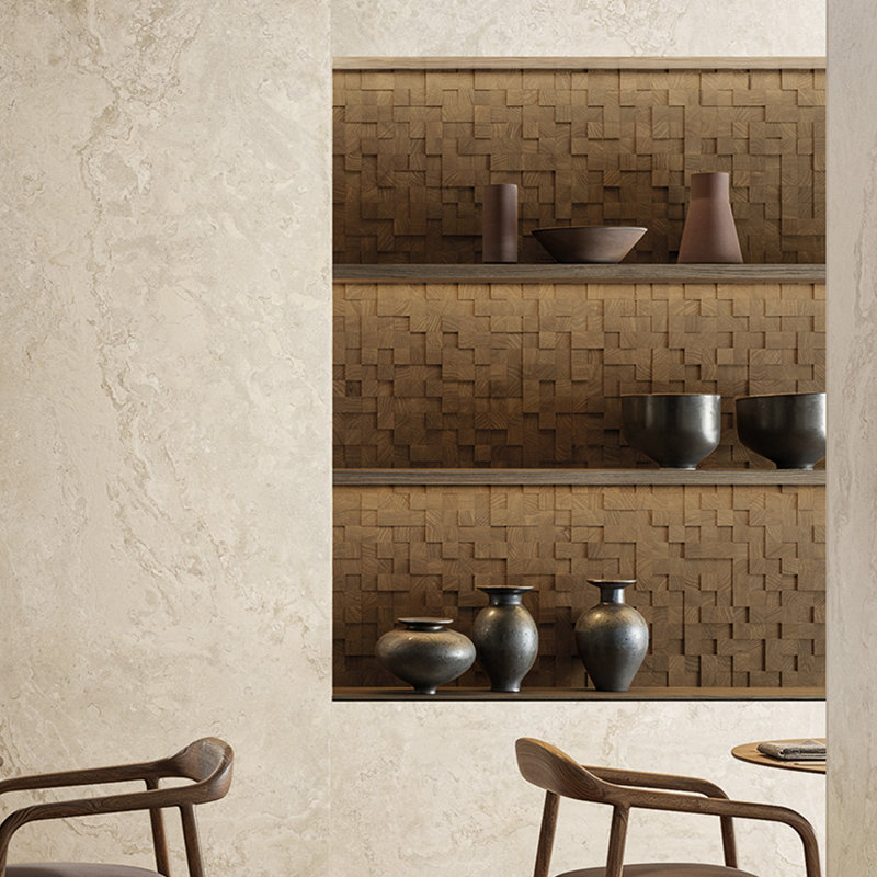 Bespoke Wood 2X2 3D Mosaic Wenge, Brown