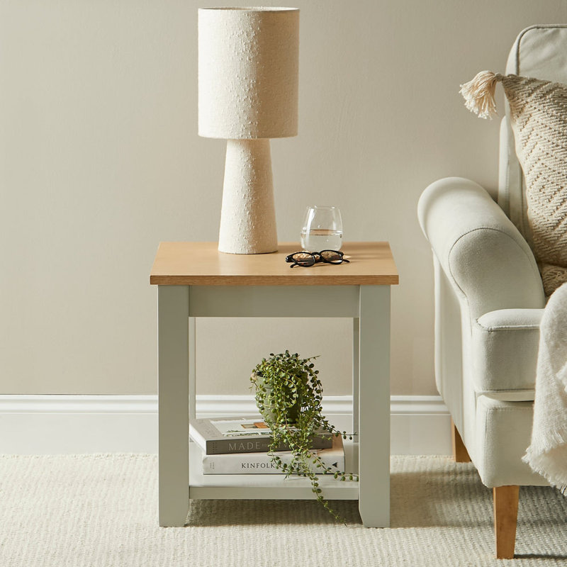 Kohen End Table, Linen Grey