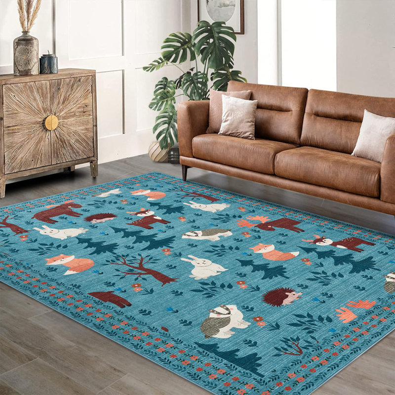 Tapis lavable ultramince, Vert, Rectangle 10 pi x 13 pi