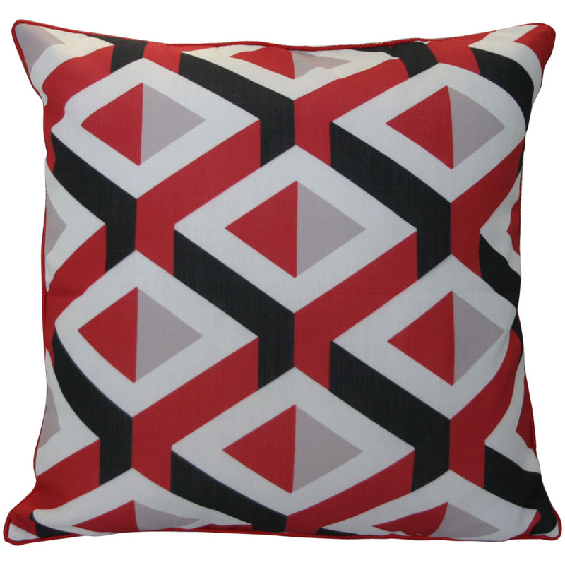 Housse et insert de coussin carré Hathaway, Rouge