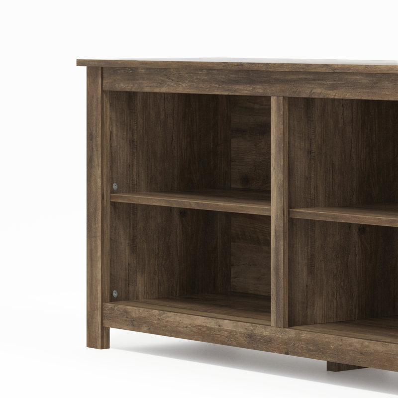 Ensemble de 2 pièces de console et de meuble télé Inniss, Chêne noueux, Knotty Oak