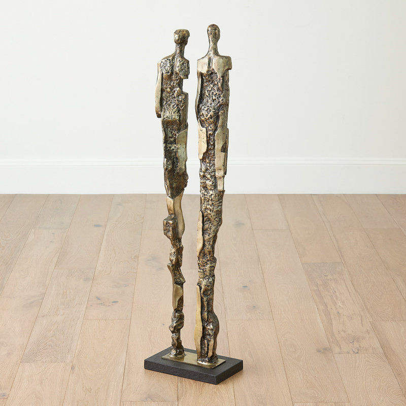Abstract Couple Sculpture-Brass