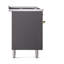 Cuisinière à double combustible ILVE Nostalgie II Series 60 po avec 7 brûleurs scellés, plaque de cuisson et table française (propane liquide, porte pleine)-134209475-134208554