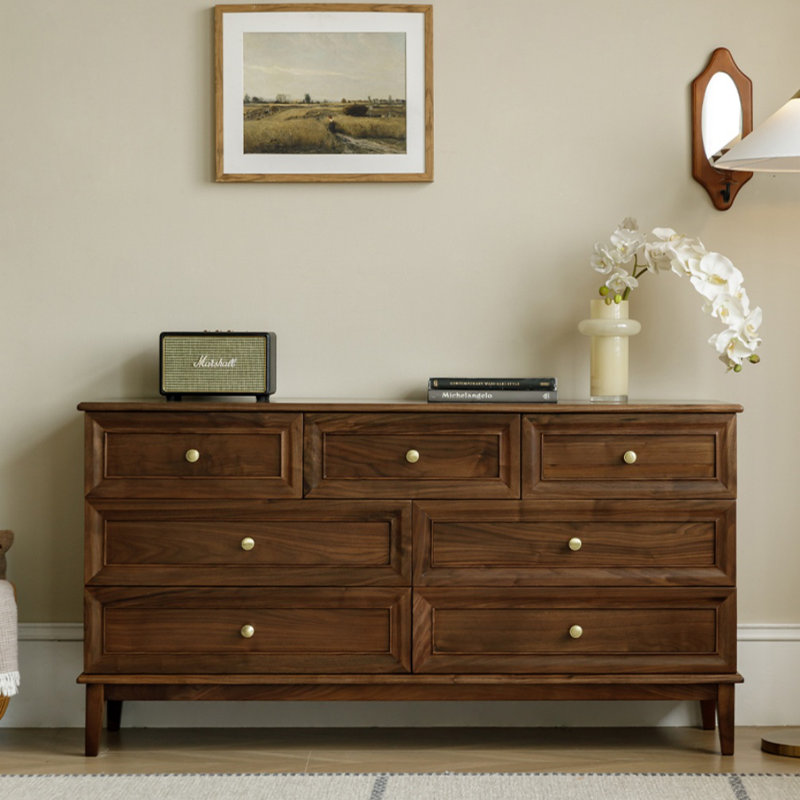 Commode de style rétro en noyer noir