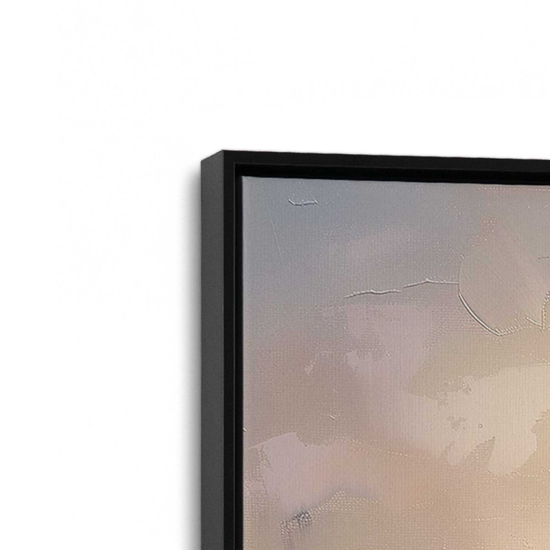 «Ocean's Sentinel V2 sur toile» par Golden Glow Interiors, Cadre flottant noir satiné, H 32 po x l 22 po x P 1,75 po