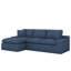 Canapé modulaire en forme de L à combinaison libre, canapé rembourré de 107,9 po avec coussin double et poches latérales, fauteuils à compression complète-968063669
