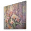 Élégante géométrie, bouquet mauve - Bouquet d'art mural en bois sur bois de pin naturel-1815177684