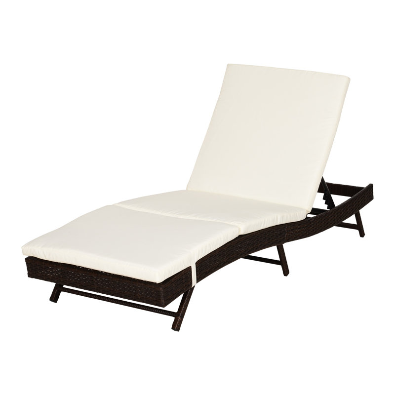 Chaise longue en acier avec méridienne