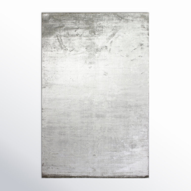 Adelia Hand Loomed Silk Area Rug in Oyster