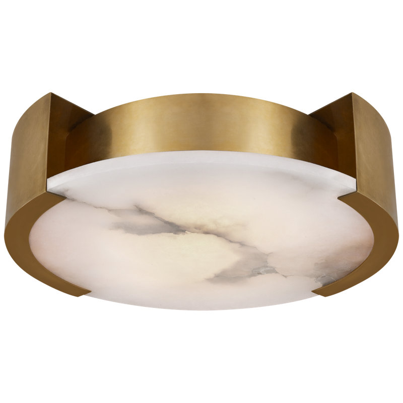 Kelly Wearstler Melange Small Flush Mount, 5" H x 17" W x 17" D, Antique Brass