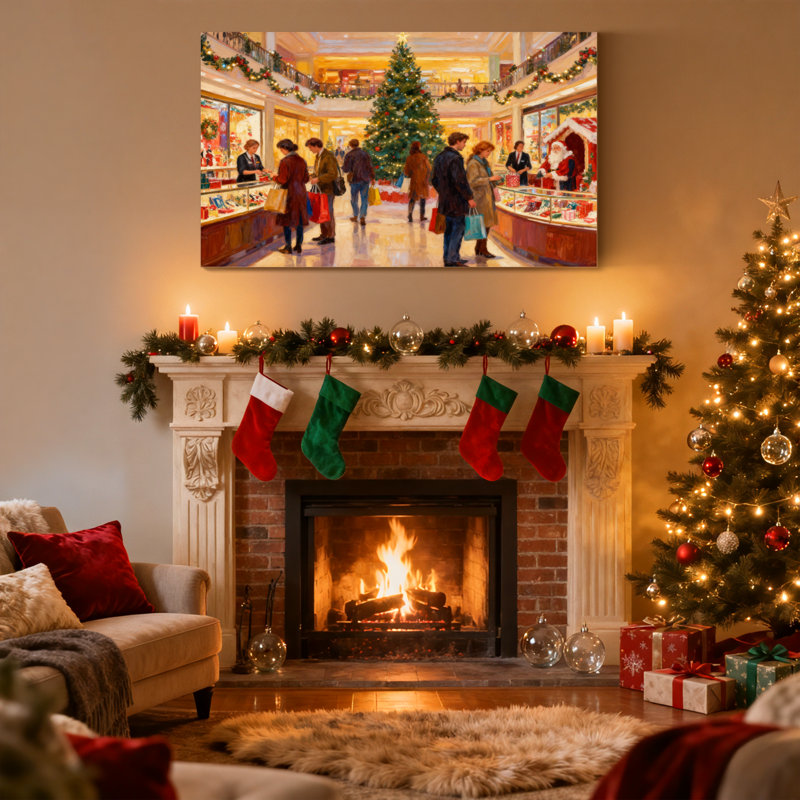 Ensemble de 3 impressions sur toile de Noël, H 12 po x l 18 po