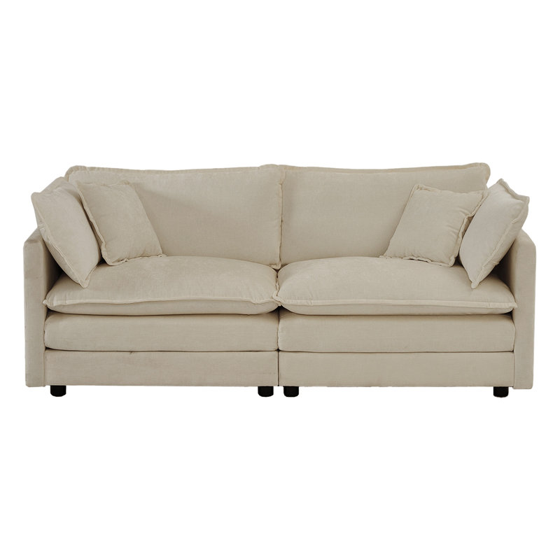 Canapé moderne en tissu pour causeuse pour le salon, Beige