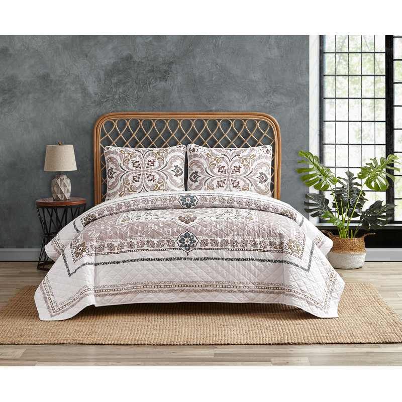 Polyester Percale Quilt, King Quilt + 2 Shams