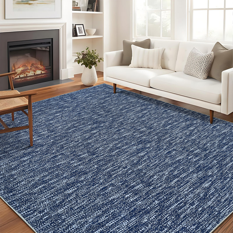 Solid Machine Washable Rug with Rubber Backing for Living Room Modern Non-Slip Dining Room Rug for Bedroom Floor Carpet for Office Nursery Playroom