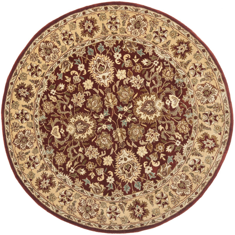 Evie New Zealand Wool Oriental Rug, Round 3'6"