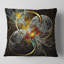 Fleurs symétriques fractales brunes - Coussin imprimé abstrait-30967437-30967441