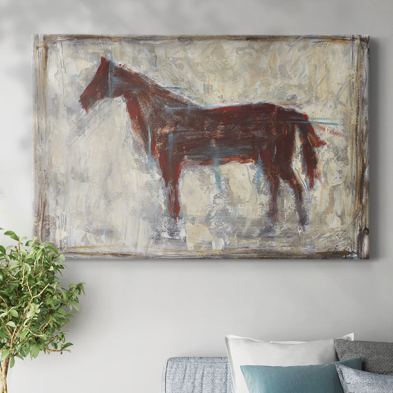 Iron Equine I-Gallery Wrapped Canvas, 24" H x 36" W