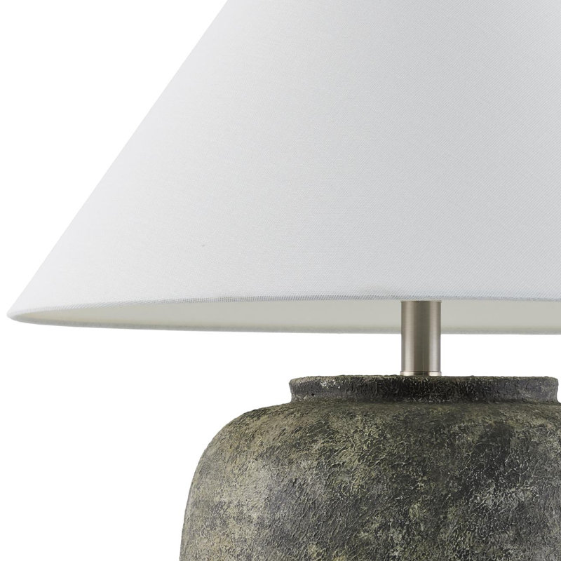Lampe de table Trini Kiku, Blanc, Gris anthracite