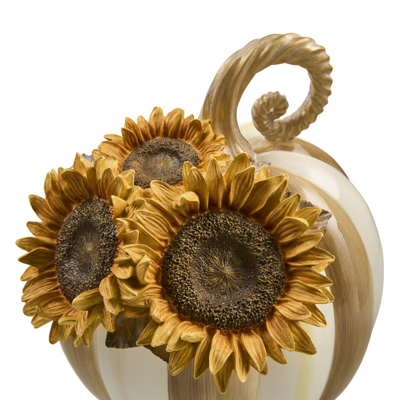 Mocha Stripe Sunflower Pumpkin