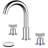 HGN 8 inches 3 Holes Bathroom Faucet, 2 Handle Bathroom Sink Faucets with Pop-up Drain-106791589